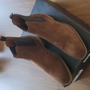 Bruno Magli brown suede chelsea boots